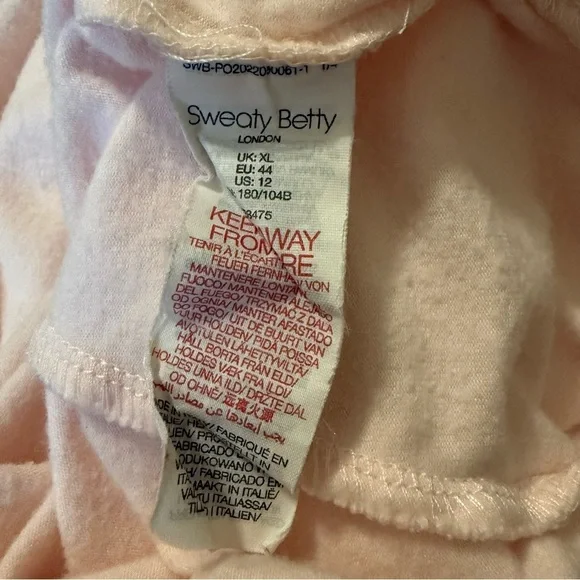 SWEATY BETTY Liberate Luxe Fleece Hoodie in Tulle Pink Size 12 - Picture 8 of 10